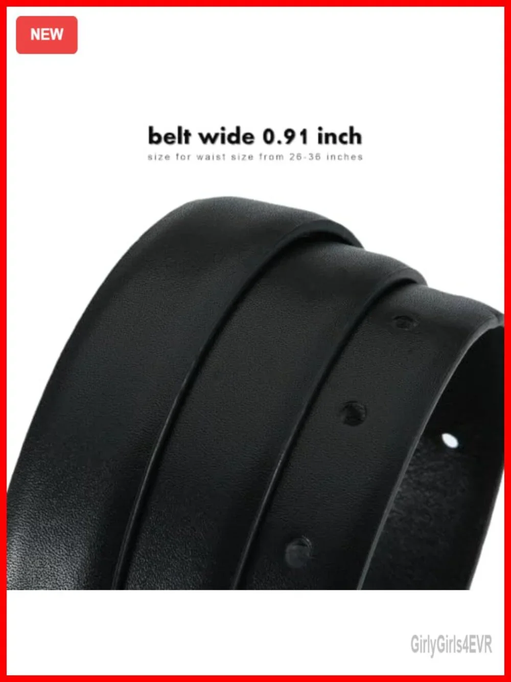 Women Skinny Faux Leather Belt with Buckle